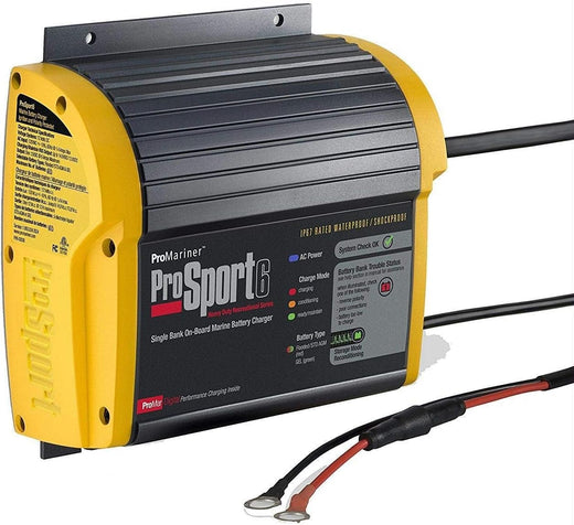 20 amperes, 12/24 volts, 2 battery packs, waterproof, waterproof battery charger for use on water.