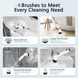 Electric Spin Scrubber, Full-Body IPX7 Waterproof Bathroom Scrubber with Power LCD Display, Adjustable Extension Handle, Cordless Shower Cleaner Brush for Bathtub Kitchen Wall Cleaning image 2