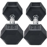 Inspire Fitness 210 lb. (5-30 lb.) Rubber Dumbbell Set with 6 pair Vertical Rack image 3