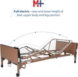 Fully Electric Hospital Bed Set, Foam Mattress, Half Rails image 3