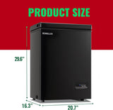 Chest Freezer 5.0Cubic Feet Deep Freezer Freestanding Freezers with 2 Removable Stainless Steel Basket, Mini Freezer Top Open Door Compact Freezer with Electronic Control 41℉ to -15℉BLACK image 4