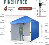 10X10 Comercial Instant Canopy Pop Up Tent with Center Lock (10x10 with 4 Sidewalls, Grey) image 3