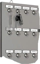 Metal key rack, equipped with 75 metal hooks fixed by bolts image 2