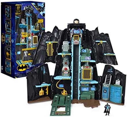 Batman, Bat-Tech Batcave, Giant Transforming Playset with Exclusive 4-- Batman Figure and Accessories