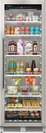 EdgeStar VBM101 22" Wide 10.1 Cu. Ft. Commercial Beverage Merchandiser – Stainless Steel, Temp Alarm, Reversible Door image 2