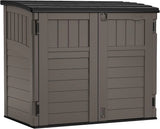 34 Cu. Ft. Horizontal Shed for Outdoor Storage w/Locking System, Stoney/Black
