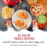 Pizza oven, with pizza cutter and dough roller, 12-inch portable indoor electric oven, 12-inch indoor pizza oven image 4