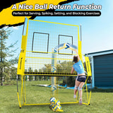 Adjustable volleyball training net equipment system (8x11 feet), suitable for adult outdoor or indoor volleyball practice, equipped with volleyball. image 3