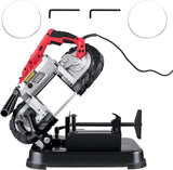 Portable Band Saw, 110V Removable Alloy Steel Base Corded Band Saw, 5 Inch Cutting Capacity Hand held Band Saw,Variable Speed Portable Bandsaw, 10Amp Motor Deep Cut Band saw for Metal Wood image 2