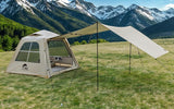 Portable inflatable camping tent, equipped with a manual pump, suitable for 3/4/6 people, easy to set up, suitable for outdoor activities. This inflatable outdoor waterproof Oxford canvas tent is suitable for family camping and is suitable for adults image 3