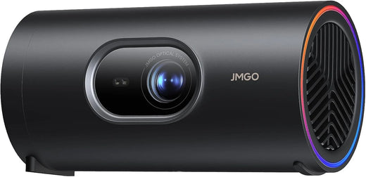 1080P intelligent portable projector, Google TV, 400 lumens, 8-watt Dolby Digital Sound, 3D activation function, HDR10 standard, mini projector with Wi-Fi and Bluetooth functions, suitable for home and outdoor use, equipped with optical filter.