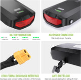 Ebike Battery 48V 17.5AH Lithium ion Rear Rack Battery for BAFANG/Voilamart/PEXMOR/AW 48V200W-1000W Ebike Kit,48V E Bike Batteries with Luggage Rack,Taillight,30A BMS,3A Fast Charger & Safety Lock image 2