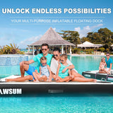 Inflatable Floating Dock Air Dock Platform Floating Island Raft with None-Slip Surface for Pool Beach Ocean image 3