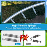 8 feet, 10 feet, 12 feet, 14 feet, 15 feet, 16 feet children's and adult trampolines. Certified by ASTM with netting. Made of thick steel plates, durable, suitable for outdoor large-scale leisure trampolines in various weather conditions, equipped wi image 4