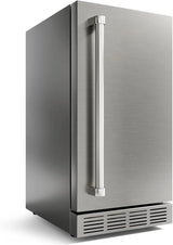 15 Inch Outdoor Refrigerator, Weather Proof Stainless Steel Beverage Beer Cooler Under Counter Fridge, Indoor/Outdoor Refrigerator with 3 Shelves for Patio Kitchen and Commercial Use
