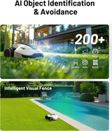 2000 Robot Lawn Mower with 4G, Reception 0.5 Acre,Max. 0.7 Acre, Ultrasense AI Vision & RTK, Auto Mapping & App Control,45% Slope,Wireless Perimeter,Dual Cutting Discs, 20 Mowing Zones image 4
