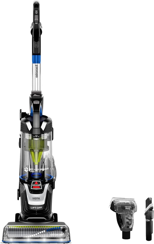 Pet hair remover vacuum cleaner, equipped with an automatic cleaning brush wheel, HEPA filter device, a powerful pet hair collection function with a turbo brush rotating tool, as well as a dust removal brush with lighting and a gap cleaning tool.
