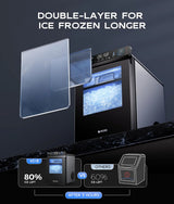Nugget Ice Maker Countertop, Smart Pebble Ice Machine with APP Control, 44 lbs/24H Soft Pellet Chewable Ice with Self-Cleaning, Stainless Steel image 4