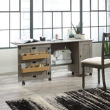 Craft Cart Storage Cabinet, Rolling Sewing Table with Expandable Top, Mystic Oak image 3