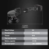 Buffer Polisher, 18V Cordless Rotary Polisher, 4Inch & 5Inch Car Polisher with 7 Variable Speed 2Pcs 4.0Ah Battery, 2 Backing Plate, 6 Polishing Pads, 2 Wool Pads for Car Polishing and Waxing image 3