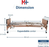 Fully Electric Hospital Bed Set, Foam Mattress, Half Rails image 2