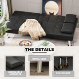 Modern Convertible Folding Futon Sofa Bed image 3
