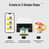Color sticker printer and cutter - A multi-functional sticker manufacturing equipment that combines DIY creativity, custom label and gift production. Thermal transfer digital printing device, 300 DPI resolution, precise artificial intelligence automa image 2