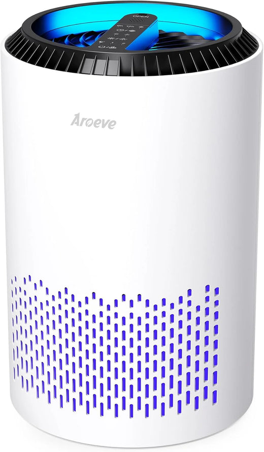 Bedroom household air purifier, with three layers of filters, capable of filtering smoke, pollen, allergens, pet dander and odors. The sleep mode helps improve sleep quality. Energy-saving design. Three wind speeds available. Suitable for offices, do