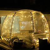 Pop-up bubble tent - Large extra-large rainproof shelter - Warm camping tent - Winter tent - Light gray image 3