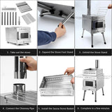 Outdoor sauna hot water tent stove, rocket-type heater, portable camping wood stove, cooking equipment for dry sauna, cooking tools suitable for husbands and friends image 4