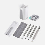 A handless flat mop set, suitable for household cleaning, with a mop bucket that can be used for both dry and wet cleaning. image 4