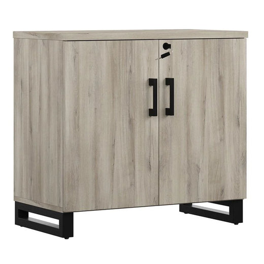 Storage Cabinet & Bookshelf, Weathered Oak