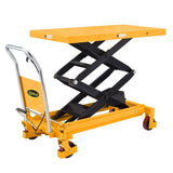 Hydraulic Lift Table Cart – 770 lbs Capacity, 51" Max Height, Double Scissor Lift with Safety Guard & 4 Wheels image 2