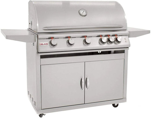 Blaze Freestanding Grill with Lights (BLZ-5LTE2-LP-BLZ-5-CART), 40-inch, Propane Gas