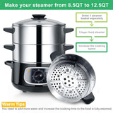 8.5 Qt Electric Stainless Steel Food Steamer image 2