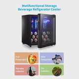 62-Can Beverage Cooler and Refrigerator, Small Mini Fridge for Home, Office or Bar with Glass Door and Adjustable Removable Shelves Perfect for... image 2