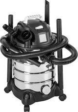 Basic type wet-dry dual-purpose vacuum cleaner, 4-gallon capacity for home use, 3 horsepower, stainless steel material, gray/black image 3