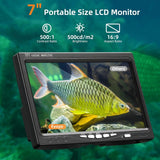 Underwater fishing photography and videography camera, underwater fish detector, fishing photography and videography camera on land/water/river/ice surface, 1000TVL resolution, 7-inch display screen, built-in 12 white lights, 15-meter long cable image 3