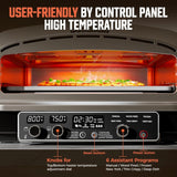 BIG HORN 14" Electric Pizza Oven, Countertop, Stainless Steel image 4