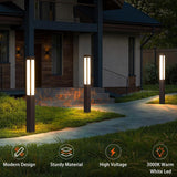 Pathway Lights, Landscape Path Light 71 Inches Outdoor Floor Lamp Modern Bollard Lighting High Voltage Walkway Driveway Light Aluminum IP54 Waterproof LED for Lawn Garden Patio Yard Decoration image 3
