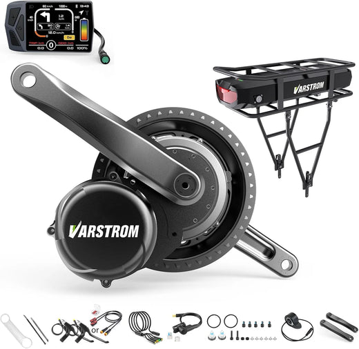 Torque Sensor Tong-Sheng TSDZ8 Mid Drive Motor Kit - 48V 750W Electric Bike Conversion Kit with EKD01 Display and Battery Optional, Compatible with BB 68-73MM Mountain/Road Bikes