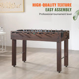 Foldable flyball table, standard size (42/48/55 inches), brown, made of plastic, metal and wood, suitable for two people to play flyball games, suitable for game room. image 2