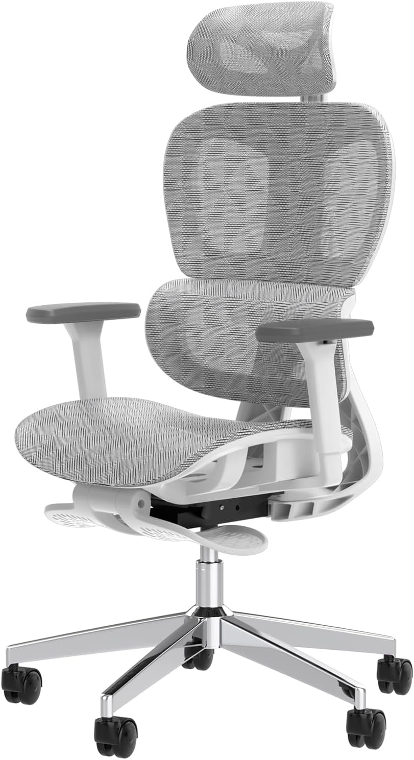 Ergonomic Mesh Office Chair with 3D Adjustable Armrest,Plastic Frame High Back Desk Computer Chair Ergo3d Ergonomic Office Chair with Wheels for Home & Office Black