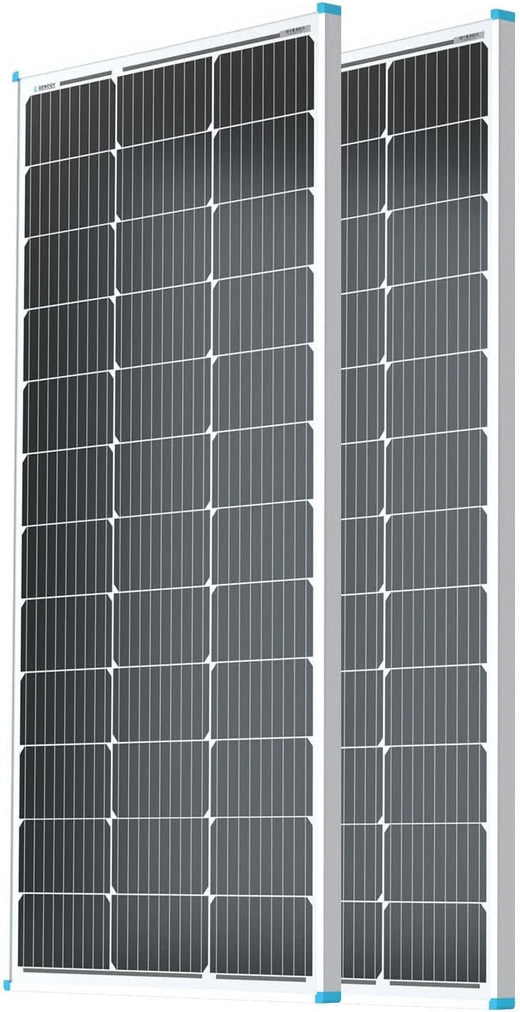 Solar Panel 100 Watt 12 Volt, High-Efficiency Monocrystalline PV Module Power Charger for RV Marine Rooftop Farm Battery and Other Off-Grid Applications, RNG-100D-SS, Single 100W