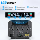5000 Watt Power Inverter 12V to 110V 120V for Vehicle, Solar Inverter System, Heavy Duty, RV, Truck, Off Grid,Camping with 4 AC Outlets, LCD Display, Wireless Remote Control, Car Power Inverter image 3