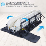EZ-Bed (King) Air Mattress with Frame & Rolling Case, Self Inflatable, Blow Up Bed Auto Shut-Off, Comfortable Surface AirBed, Best for Guest, Travel, Vacation, Camping image 4