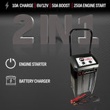 250/50/25/10 Amp Manual Wheel Charger with Engine Start image 2