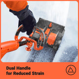 Cordless Snow Shovel with Wheels, 48V | 16-Inch | 4-Ah Brushless Cordless Snow Blower, Battery Snow Blower with Directional Plate & LED Lights (2 * 24V Battery & Dual Quick Charger Included) image 4