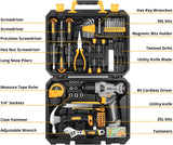 DEKOPRO Tool Set：Tool Kit with 8V Cordless Drill,Tool Box with Drill,Hand Drill Set for Men & Women,Home Tool Kits for House Repair,Handyman,DIY 126 Piece image 2