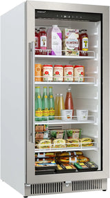 22" Wide 10.1 Cu. Ft. Commercial Beverage Merchandiser – Stainless Steel, Temp Alarm, Reversible Door image 4